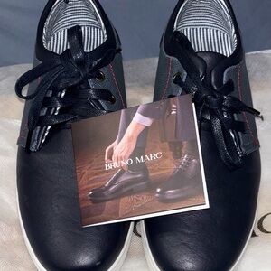 Bruno Marc Men's Navy Leather Oxfords size 7